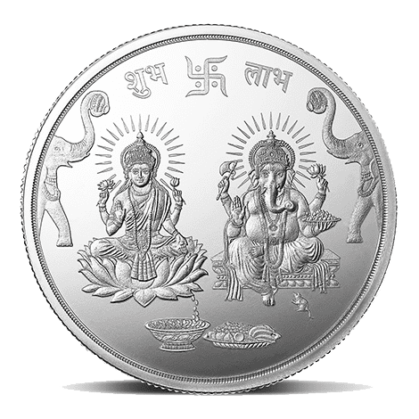 Lakshmi Ganesh (999.9) 250 gm Silver Coin