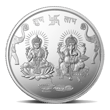 Lakshmi Ganesh silver coin 100g