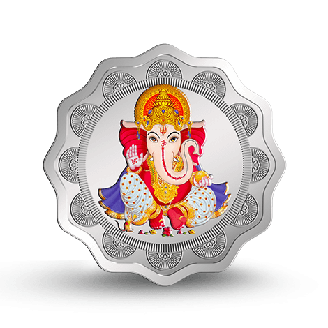 Ganesha silver coin