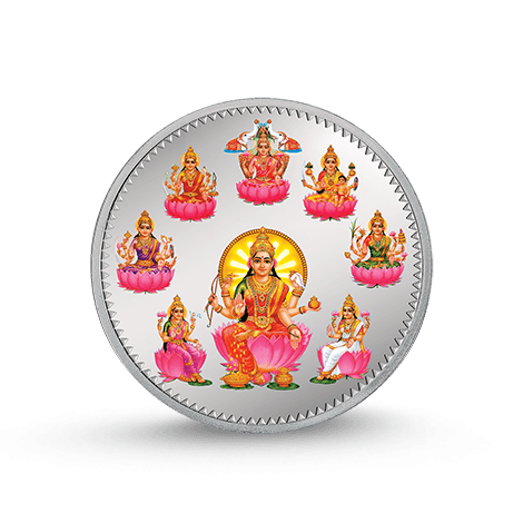 AshtaLakshmi Silver Coin