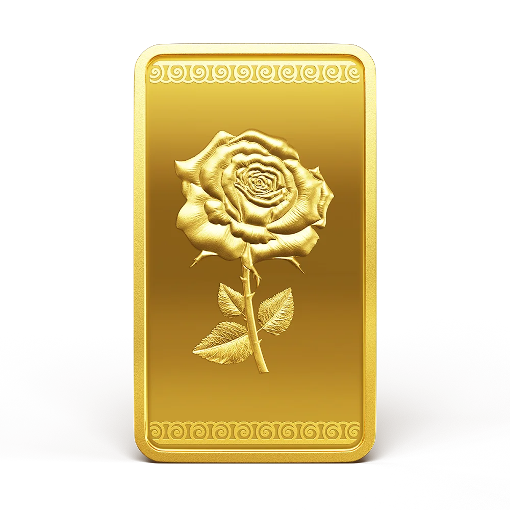 ROSE 24K (999.9) 10 GM GOLD BAR