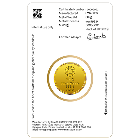 Lakshmi 24k (999.9) 10 gm Gold Coin