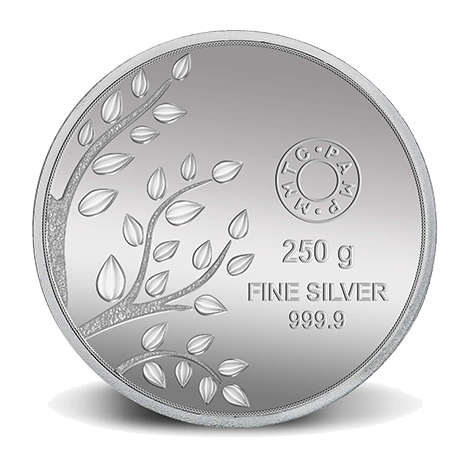 https://shop.mmtcpamp.com/250 Gram Silver Coin (999.9) Purity - Banyan Tree