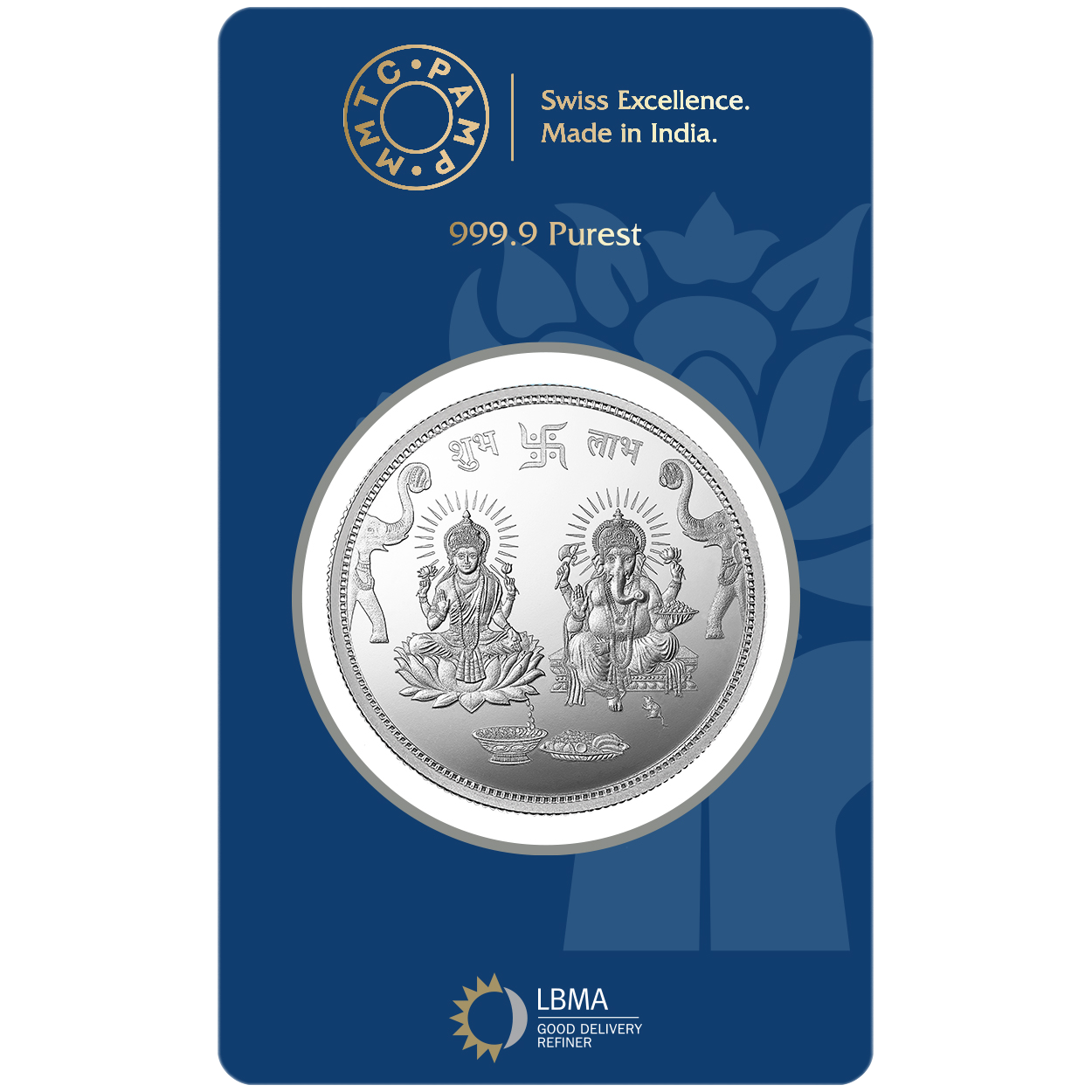 https://shop.mmtcpamp.com/Lakshmi Ganesh 20g silver coin 999 purity