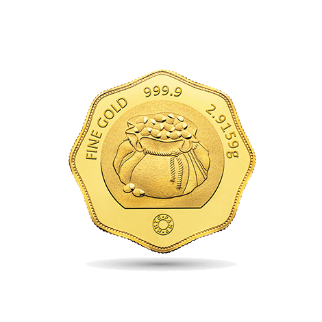 Quarter-Tola 24k (999.9) 2.9159 gm Gold Coin